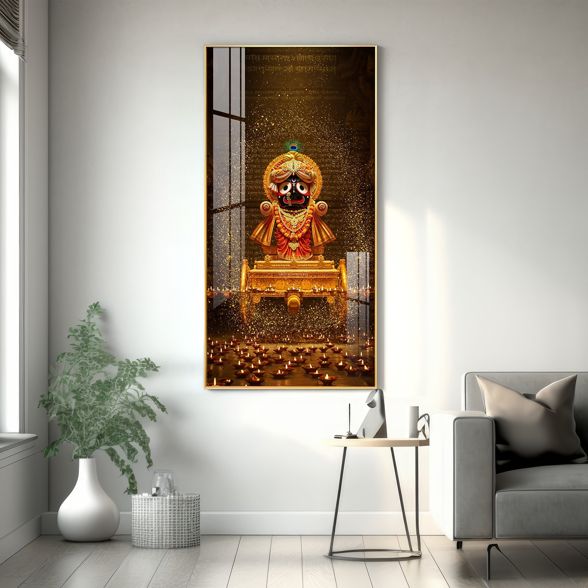 Majestic Jaggannath Premium Acrylic Vertical Wall Art