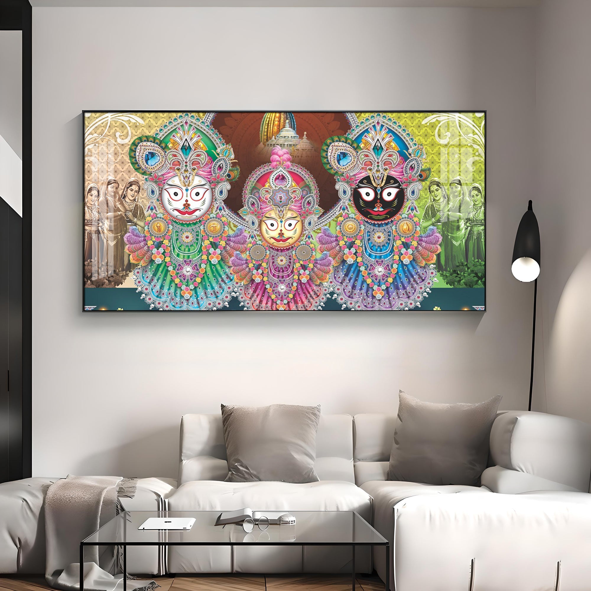 Jay Jagannatha Swami Premium Acrylic Horizontal Wall Art