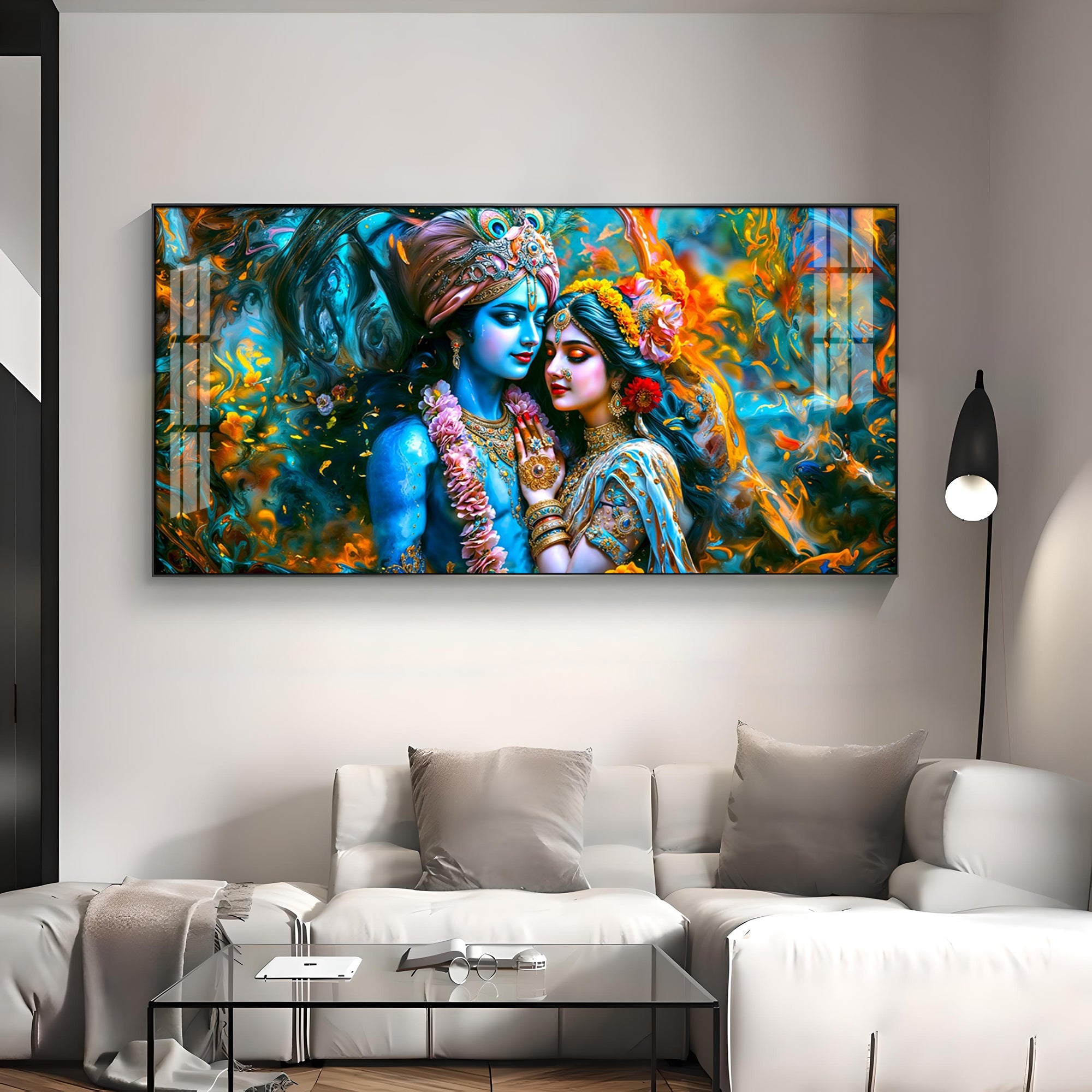 Shree Krishna Harmony Premium Acrylic Horizontal Wall Art