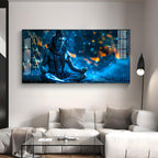 Mahadev In Spiritual Endeavor Premium Acrylic Horizontal Wall Art