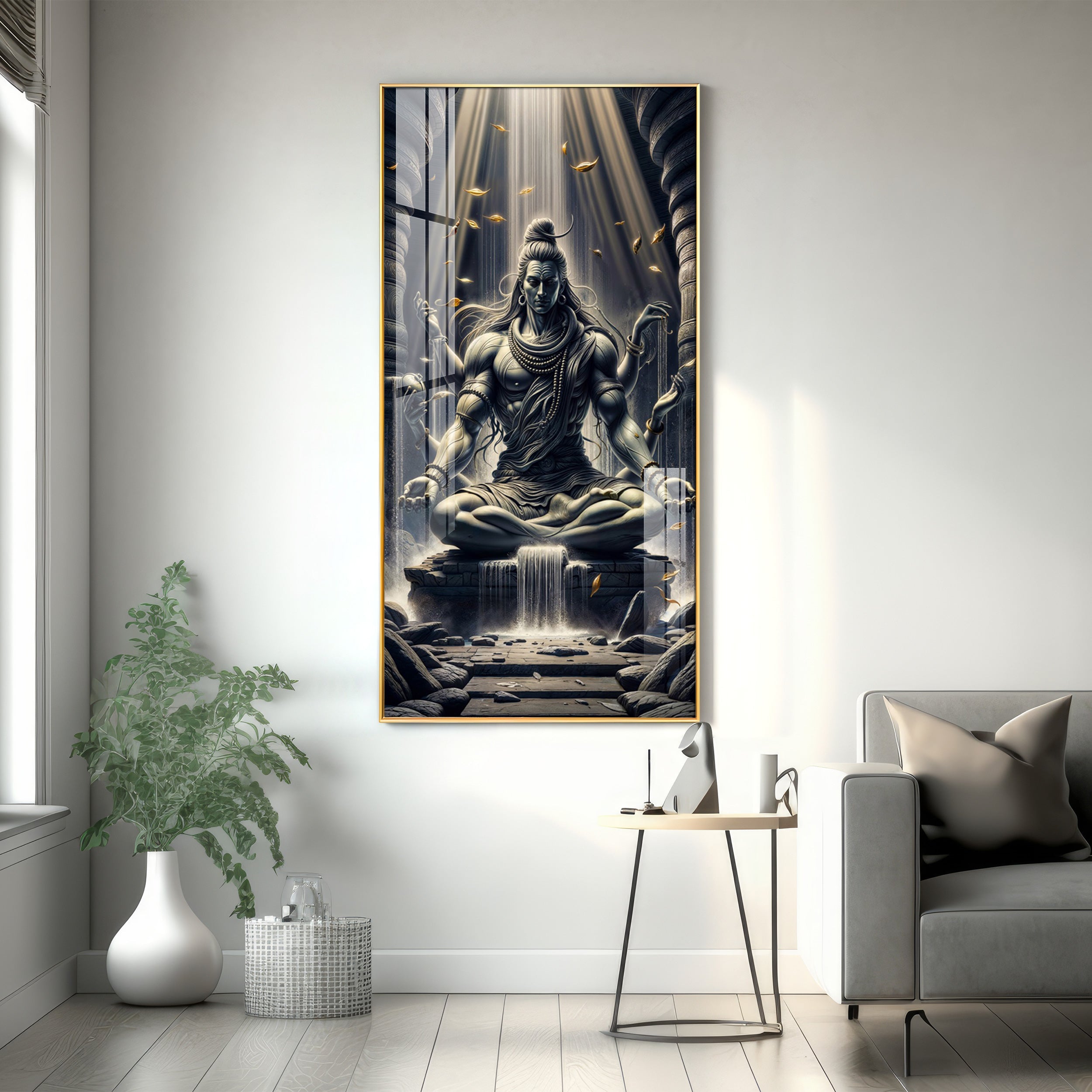 Shiv Sadhana Premium Acrylic Vertical Wall Art