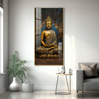 Tranquil Vista Buddha Premium Acrylic Vertical Wall Art