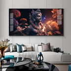 Lord Shiva With Rosary Premium Acrylic Horizontal Wall Art