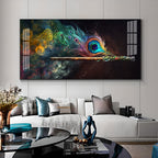 Divine Krishna Coverts Illumination Premium Acrylic Horizontal Wall Art