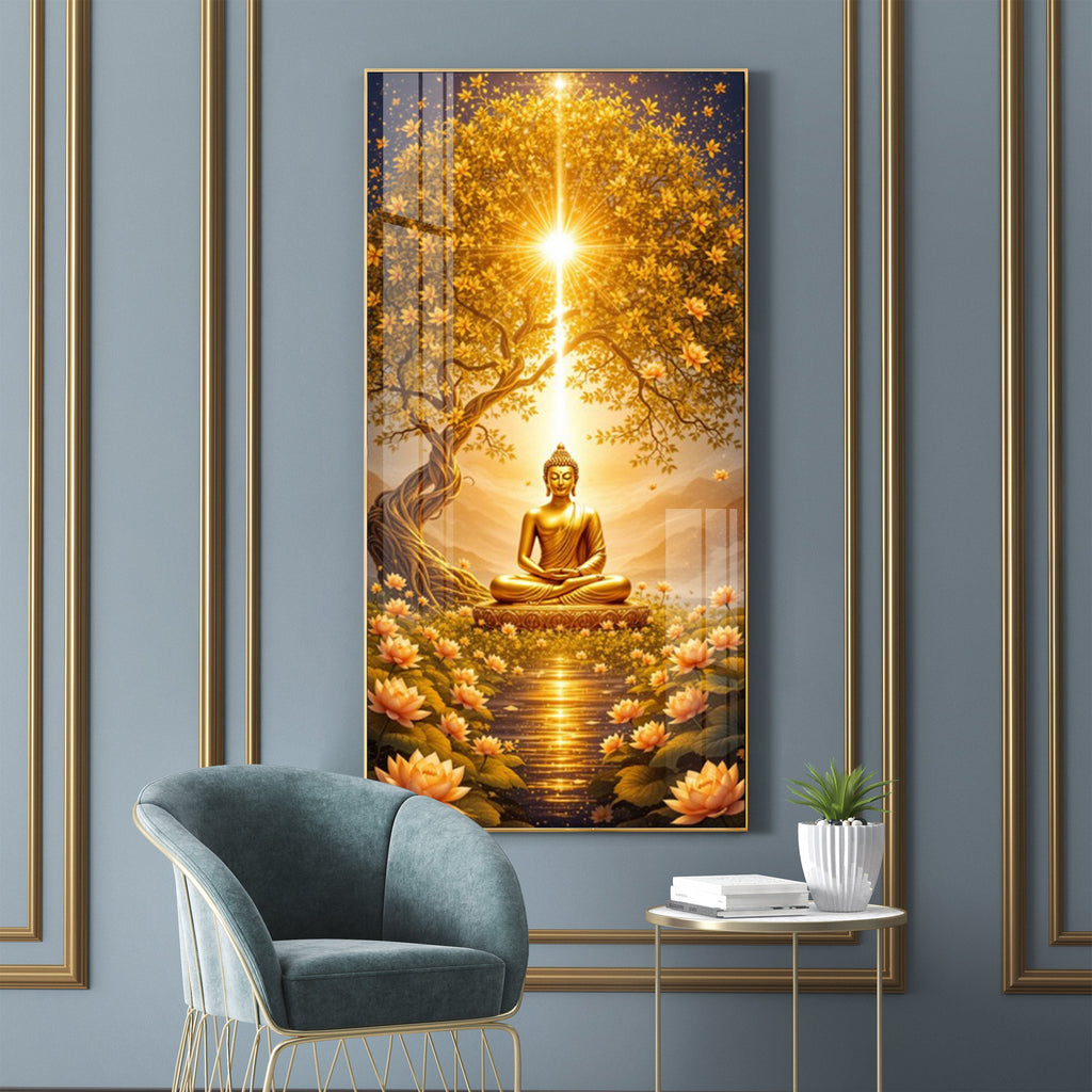 Buddha's Embrace Premium Acrylic Vertical Wall Art