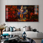 Little Keshava With Flute Premium Acrylic Horizontal Wall Art