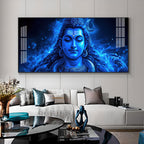 Lord Shiv Shakti Aura Premium Acrylic Horizontal Wall Art