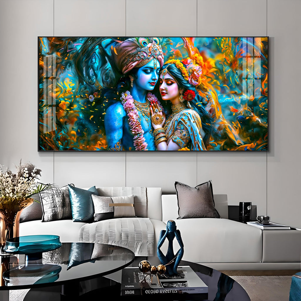 Shree Krishna Harmony Premium Acrylic Horizontal Wall Art