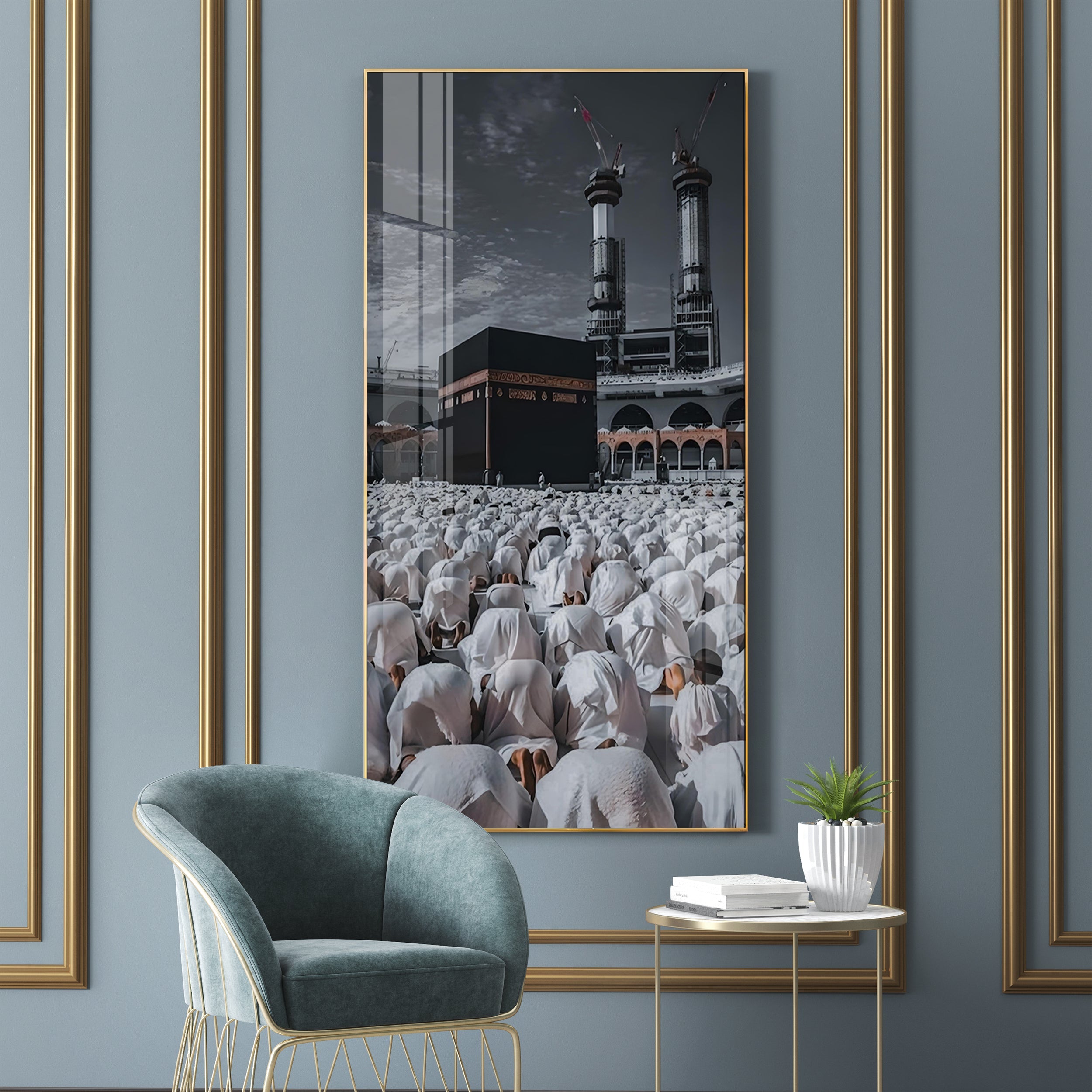 Muslim Pilgrimage Premium Acrylic Vertical Wall Art