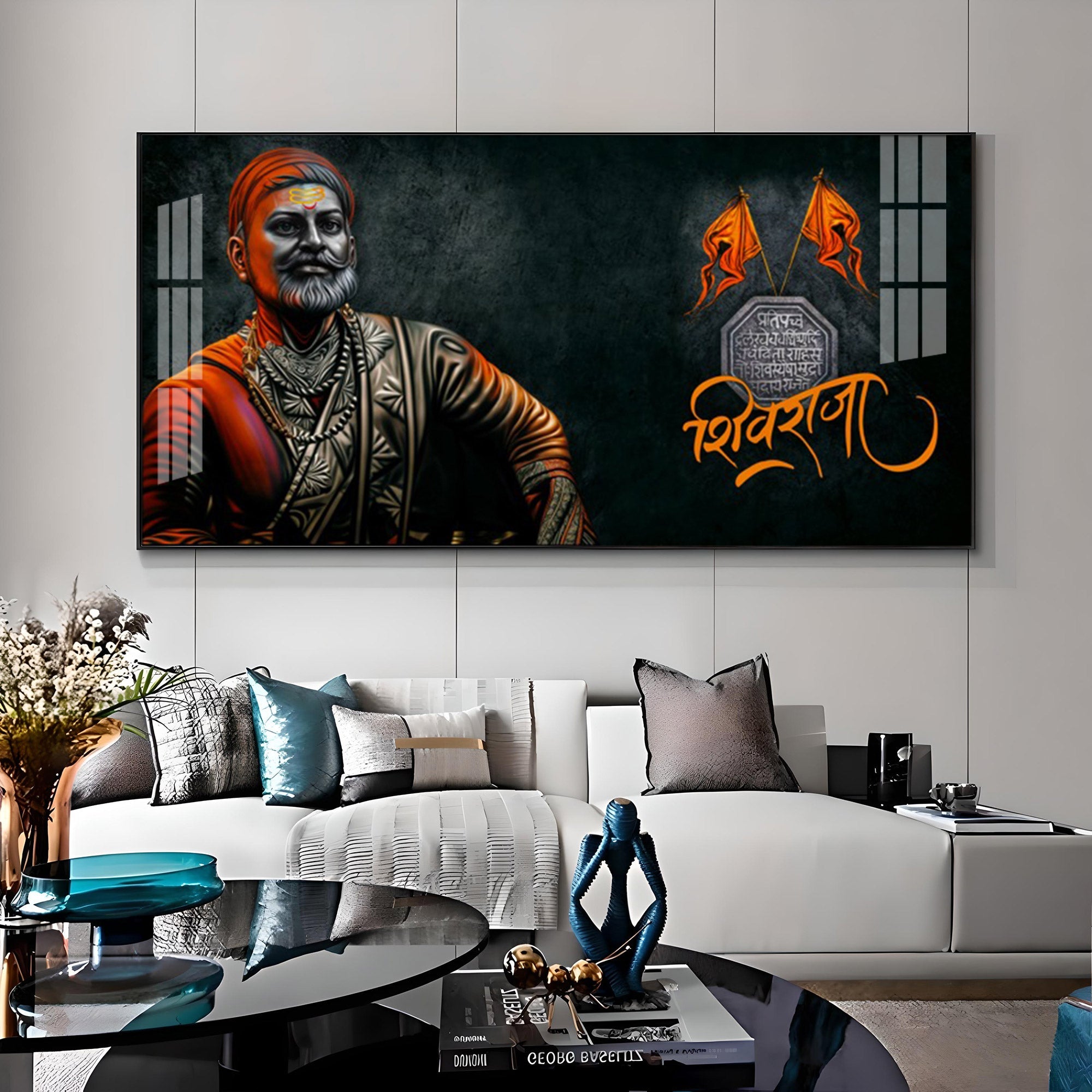 Maharaj Shivaji Premium Acrylic Horizontal Wall Art