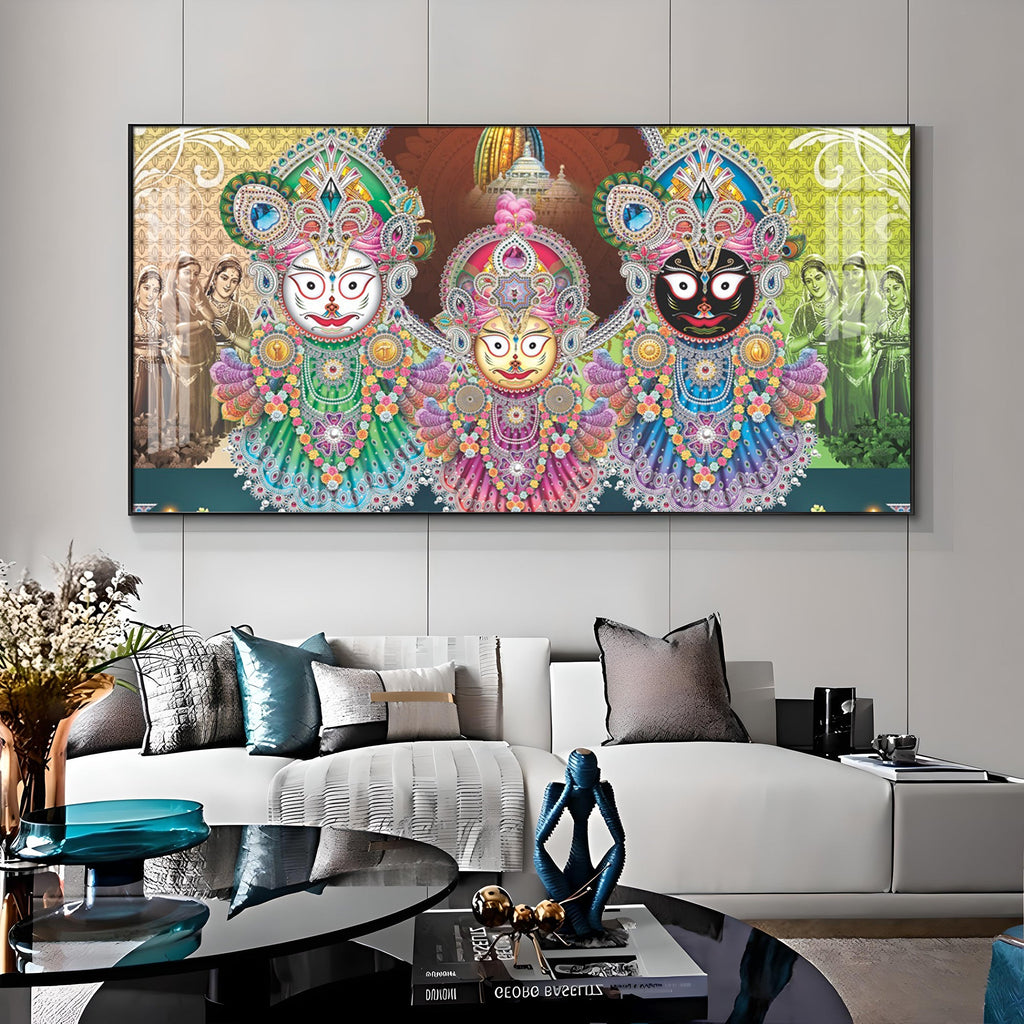 Jay Jagannatha Swami Premium Acrylic Horizontal Wall Art