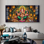Lord Ganesha Radiance Premium Acrylic Horizontal Wall Art
