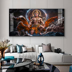 Ethereal Guardian Hanuman Premium Acrylic Horizontal Wall Art