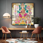 Maa Laxmi Premium Acrylic Square Wall Art