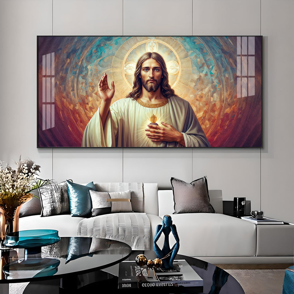 Jesus Blessings Premium Acrylic Horizontal Wall Art