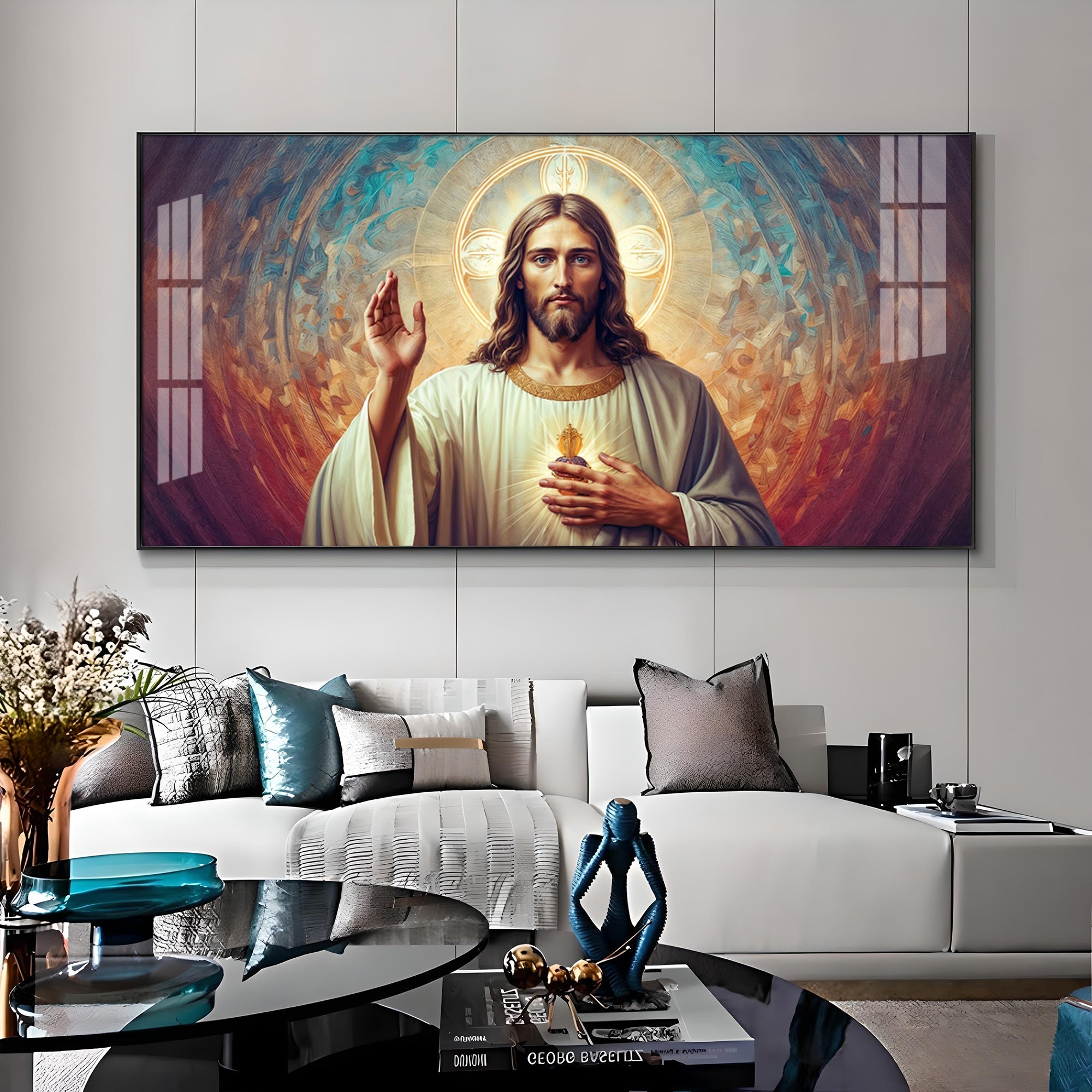 Jesus Blessings Premium Acrylic Horizontal Wall Art