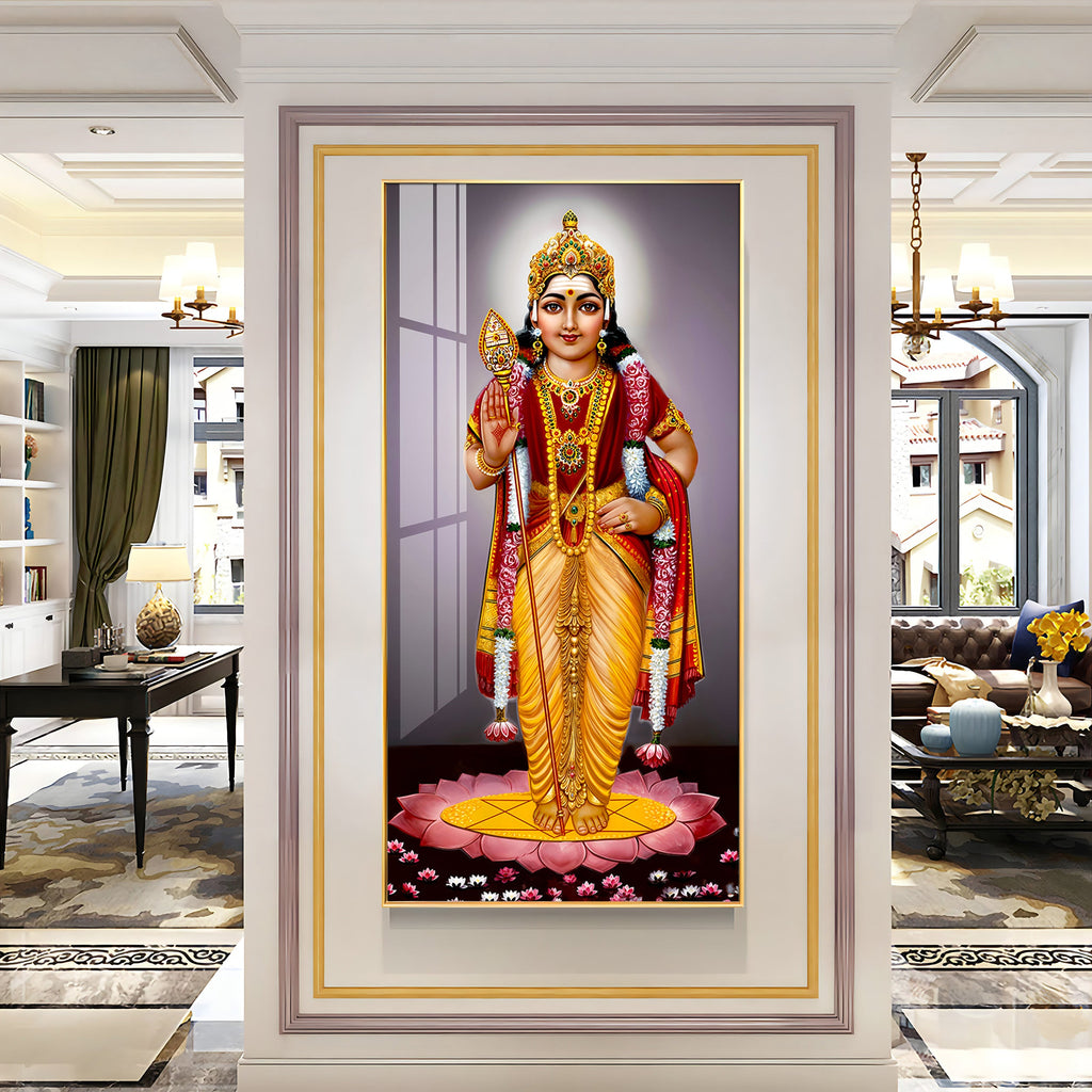 Lord Murugan Premium Acrylic Vertical Wall Art