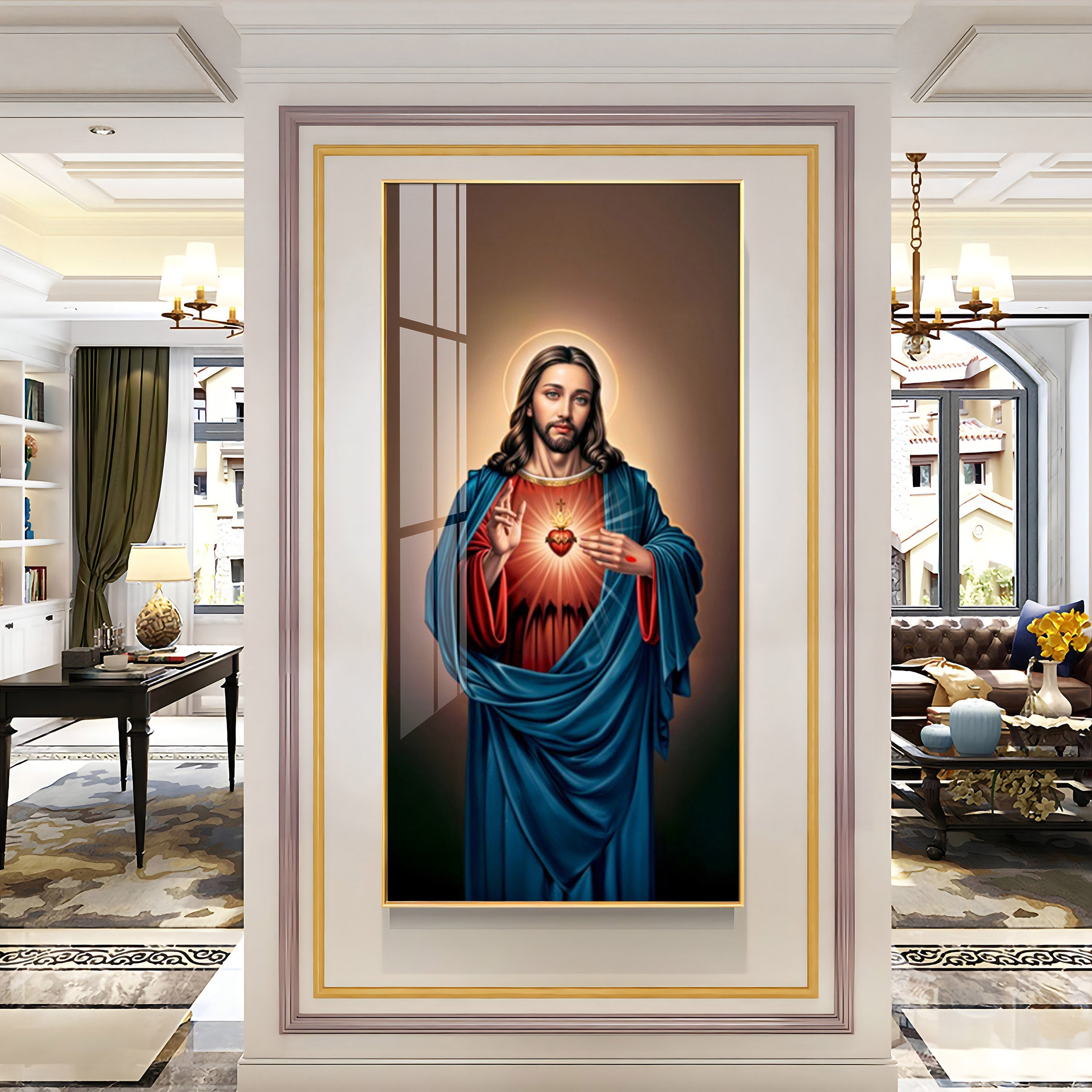 The Jesus Heart Premium Acrylic Vertical Wall Art