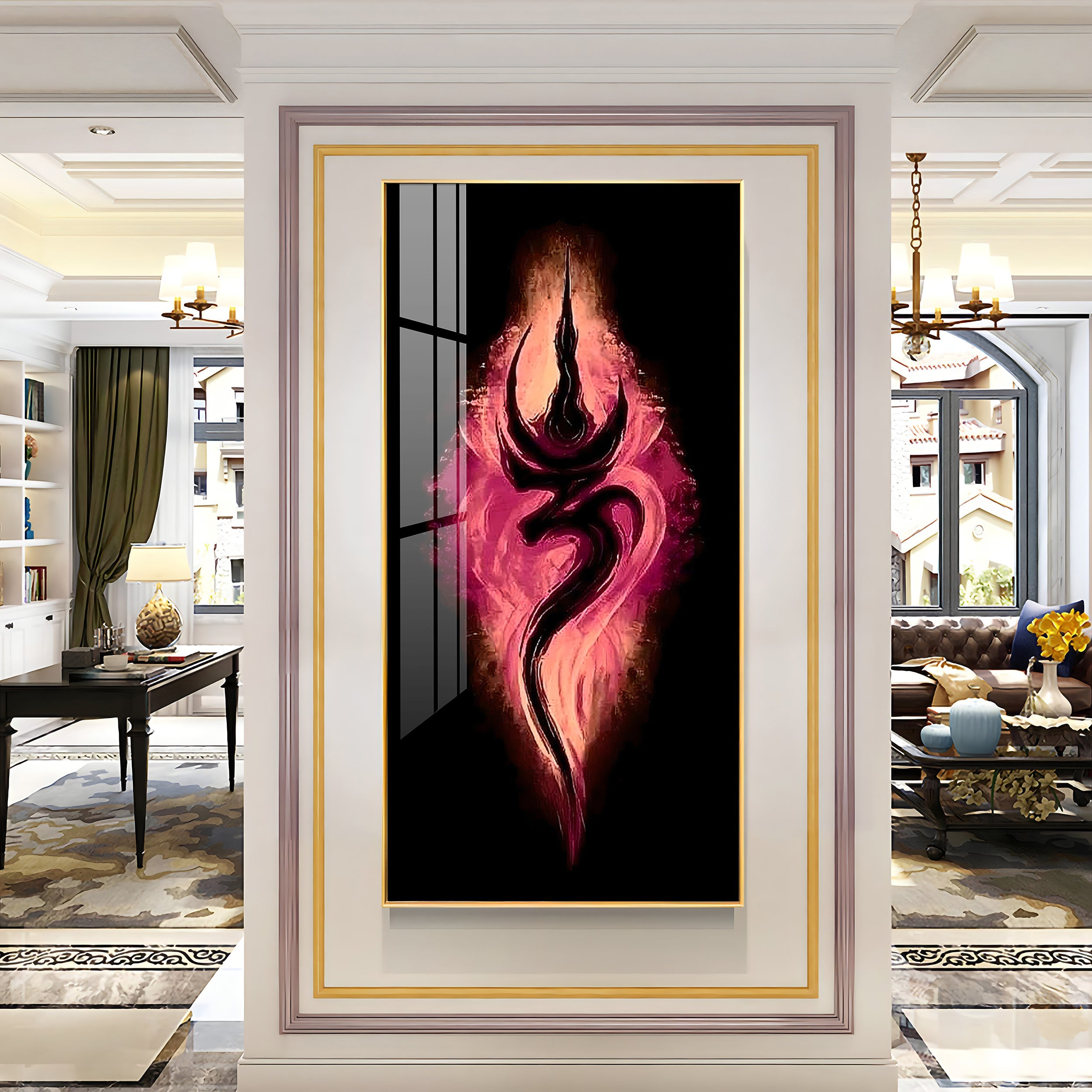 Tranquil Om Premium Acrylic Vertical Wall Art
