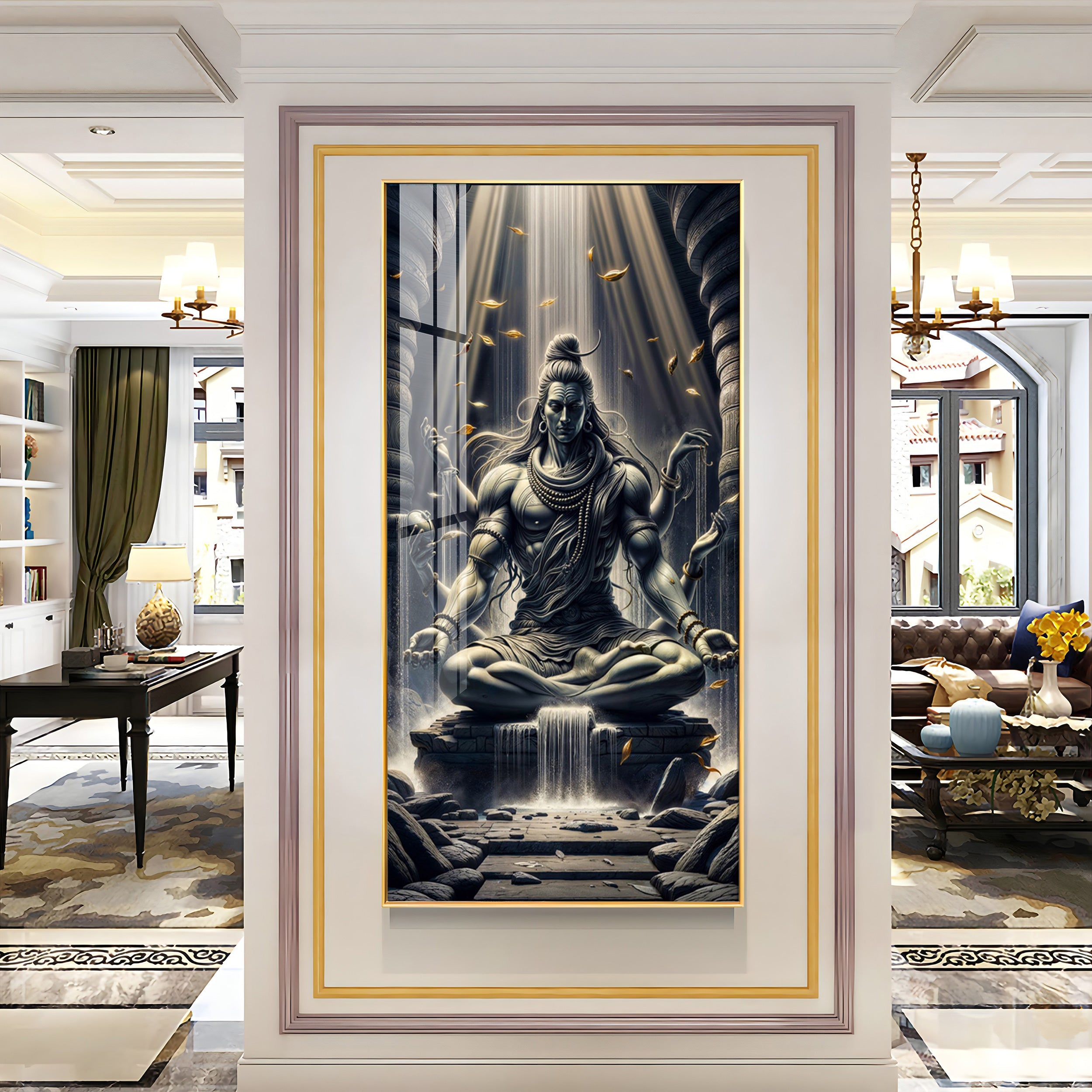 Shiv Sadhana Premium Acrylic Vertical Wall Art