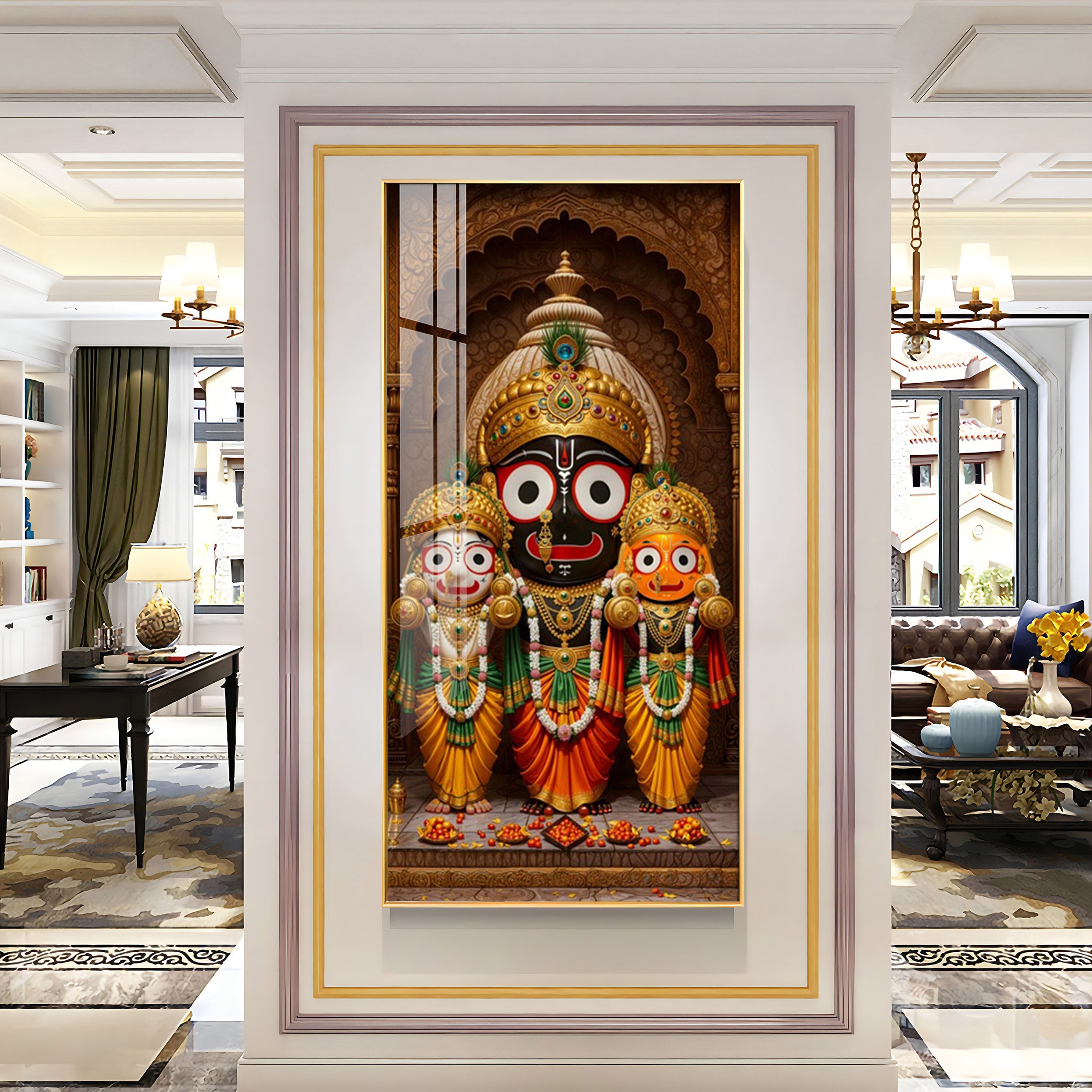 Majestic Lord Jagannath Premium Acrylic Vertical Wall Art