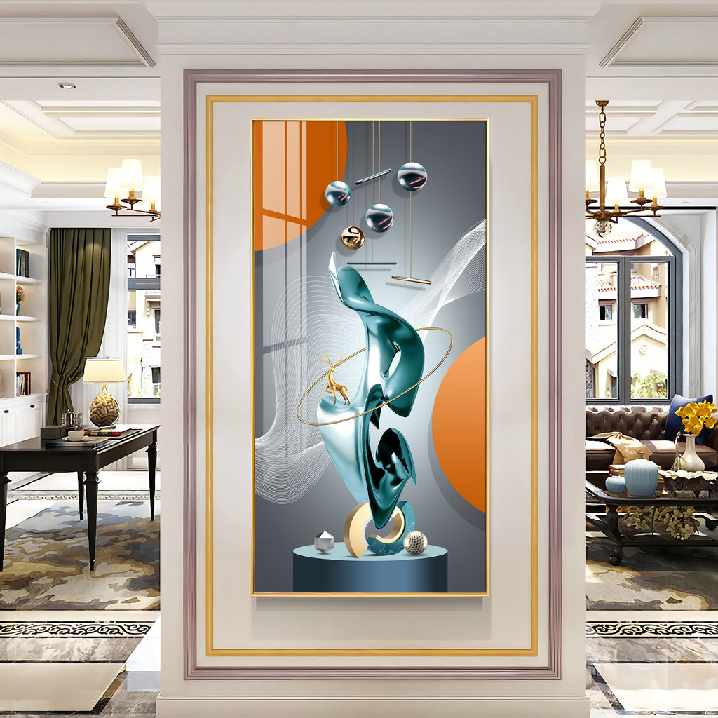 Luxury Abstract Art Premium Acrylic Vertical Wall Art