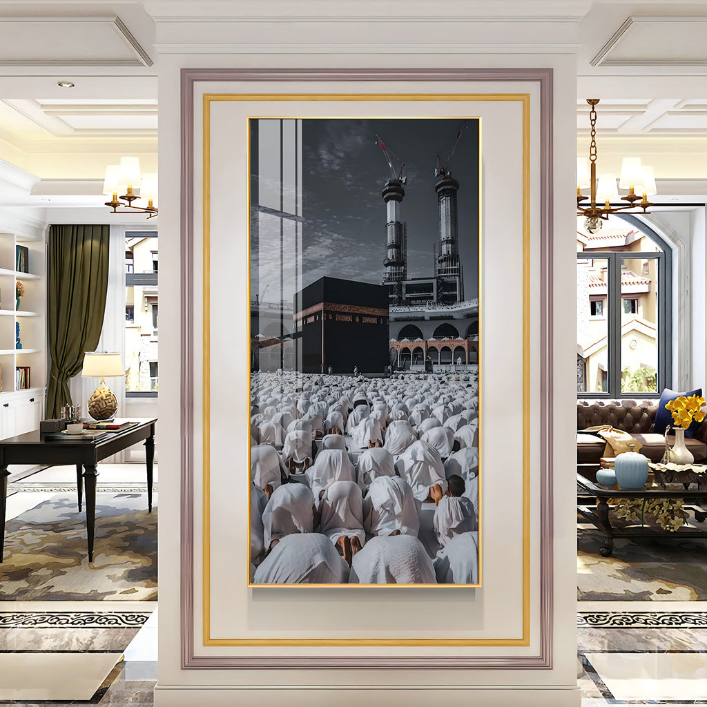 Muslim Pilgrimage Premium Acrylic Vertical Wall Art