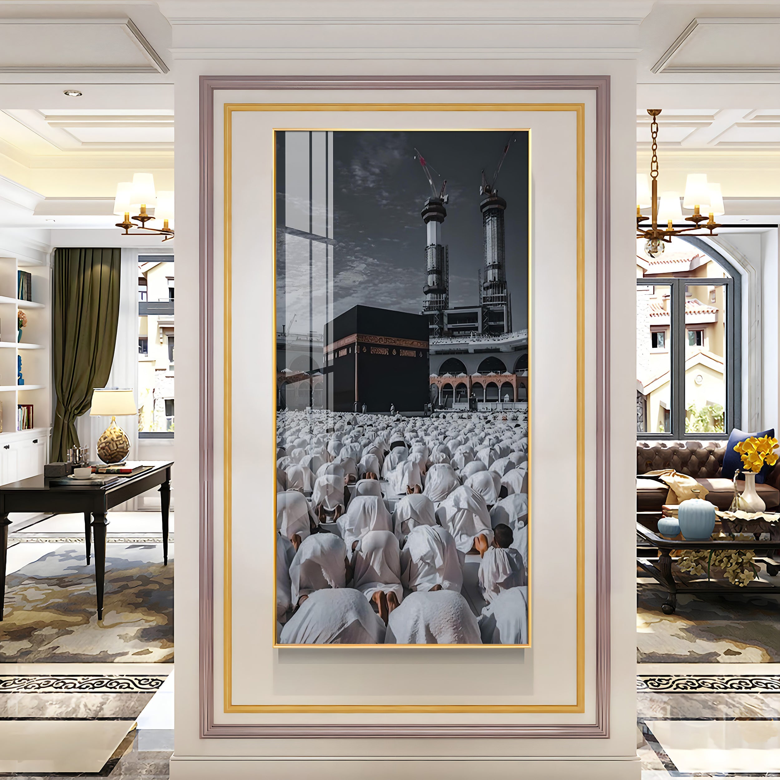 Muslim Pilgrimage Premium Acrylic Vertical Wall Art