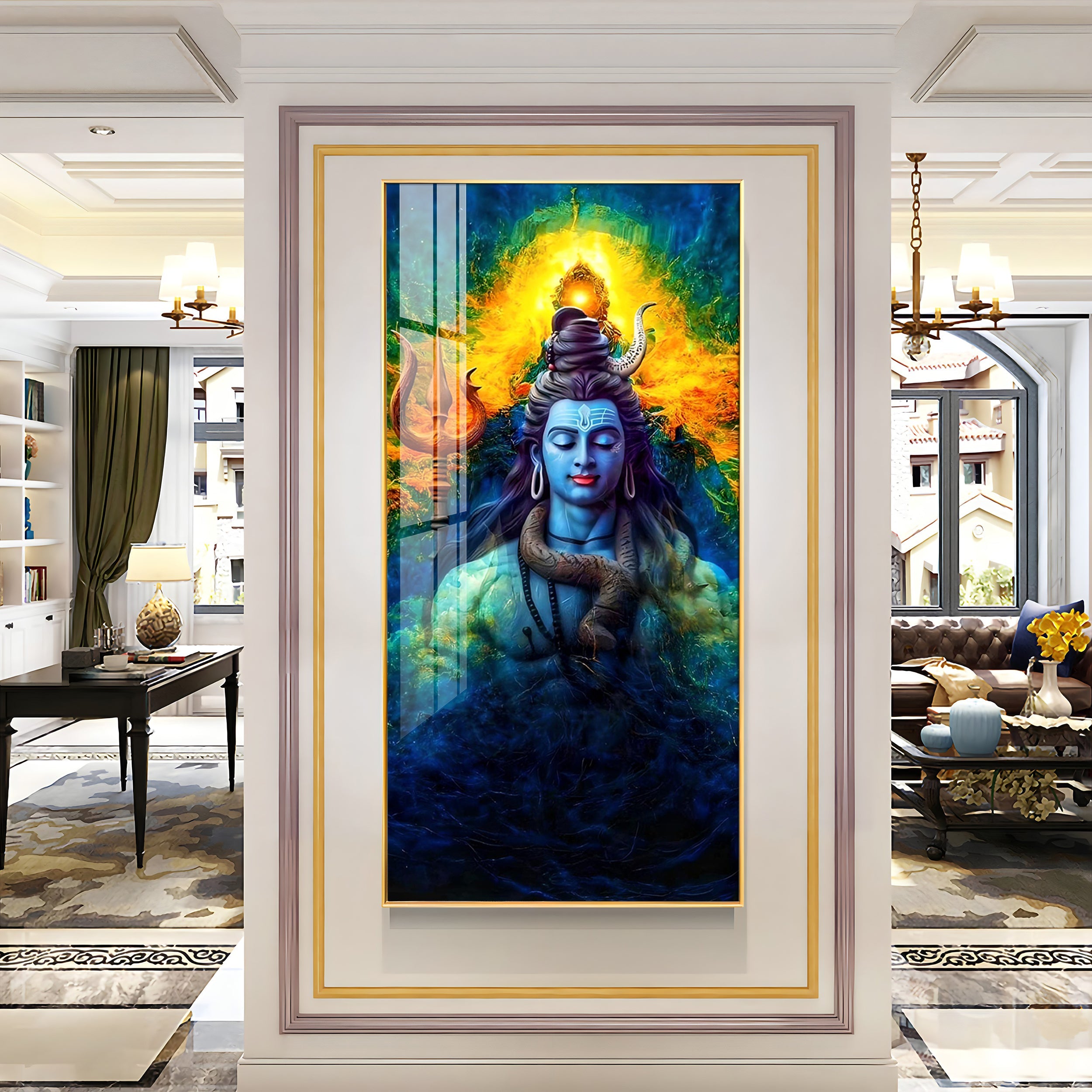 Shiv Shankar Premium Acrylic Vertical Wall Art
