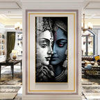 Beautiful Krishna & Radha Premium Acrylic Vertical Wall Art