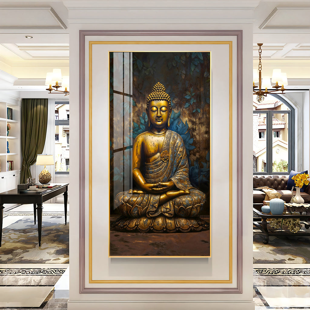 Tranquil Vista Buddha Premium Acrylic Vertical Wall Art