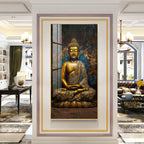 Tranquil Vista Buddha Premium Acrylic Vertical Wall Art