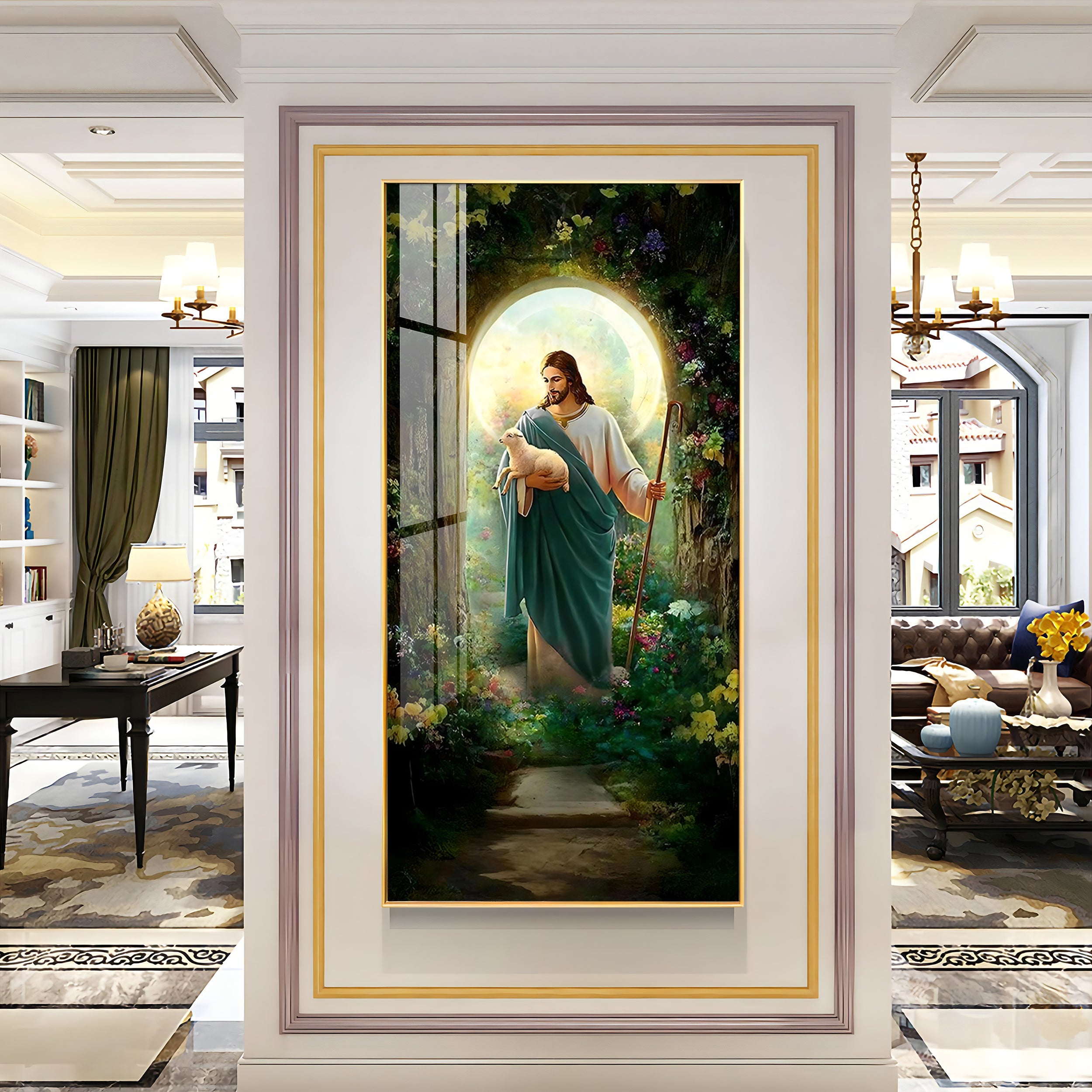 The Parable of Lost Sheep Premium Acrylic Vertical Wall Art