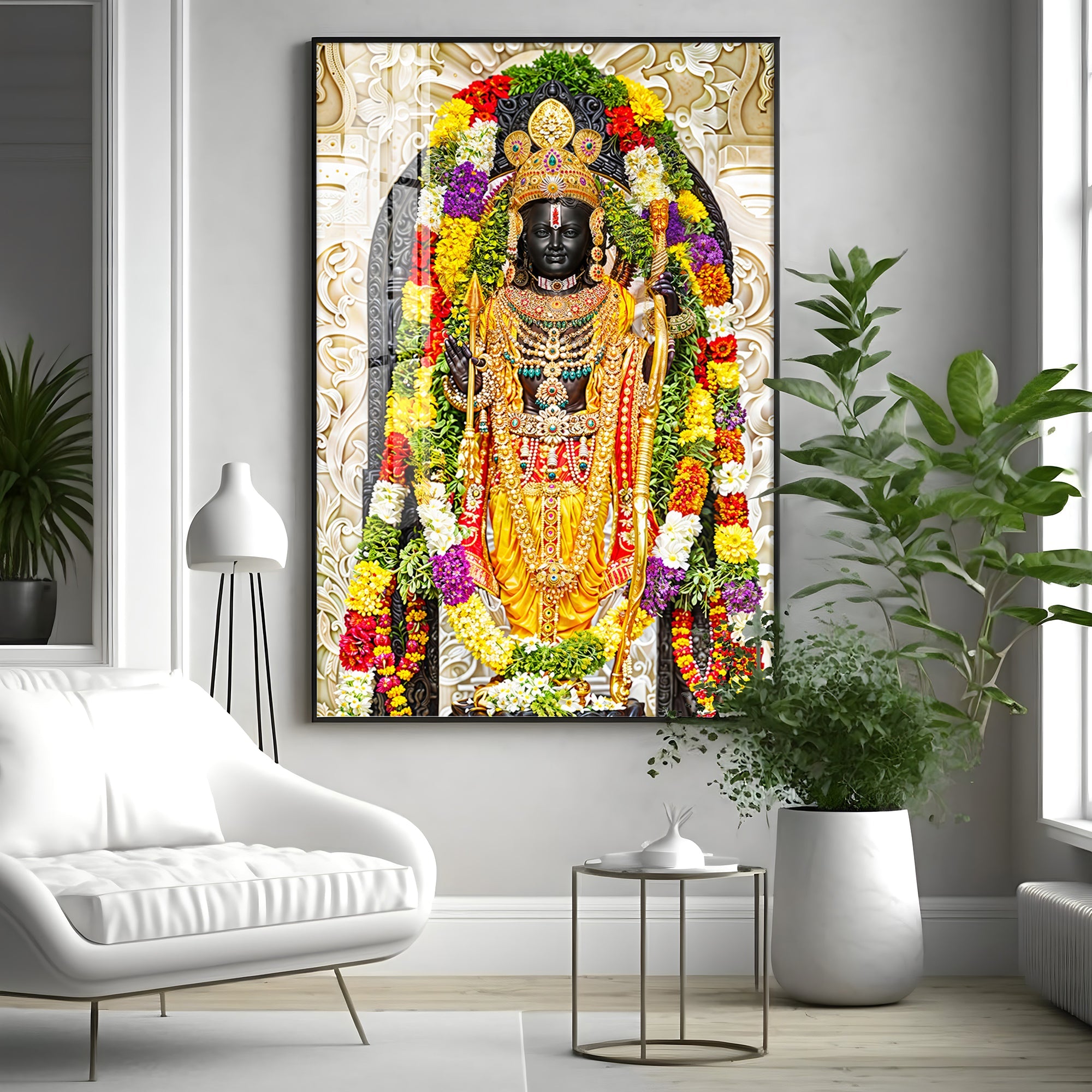Shri Ram Janmbhoomi Portray Premium Vertical Wall Art