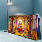 Krishna and Radha SeeSaw Premium Acrylic Horizontal Wall Art