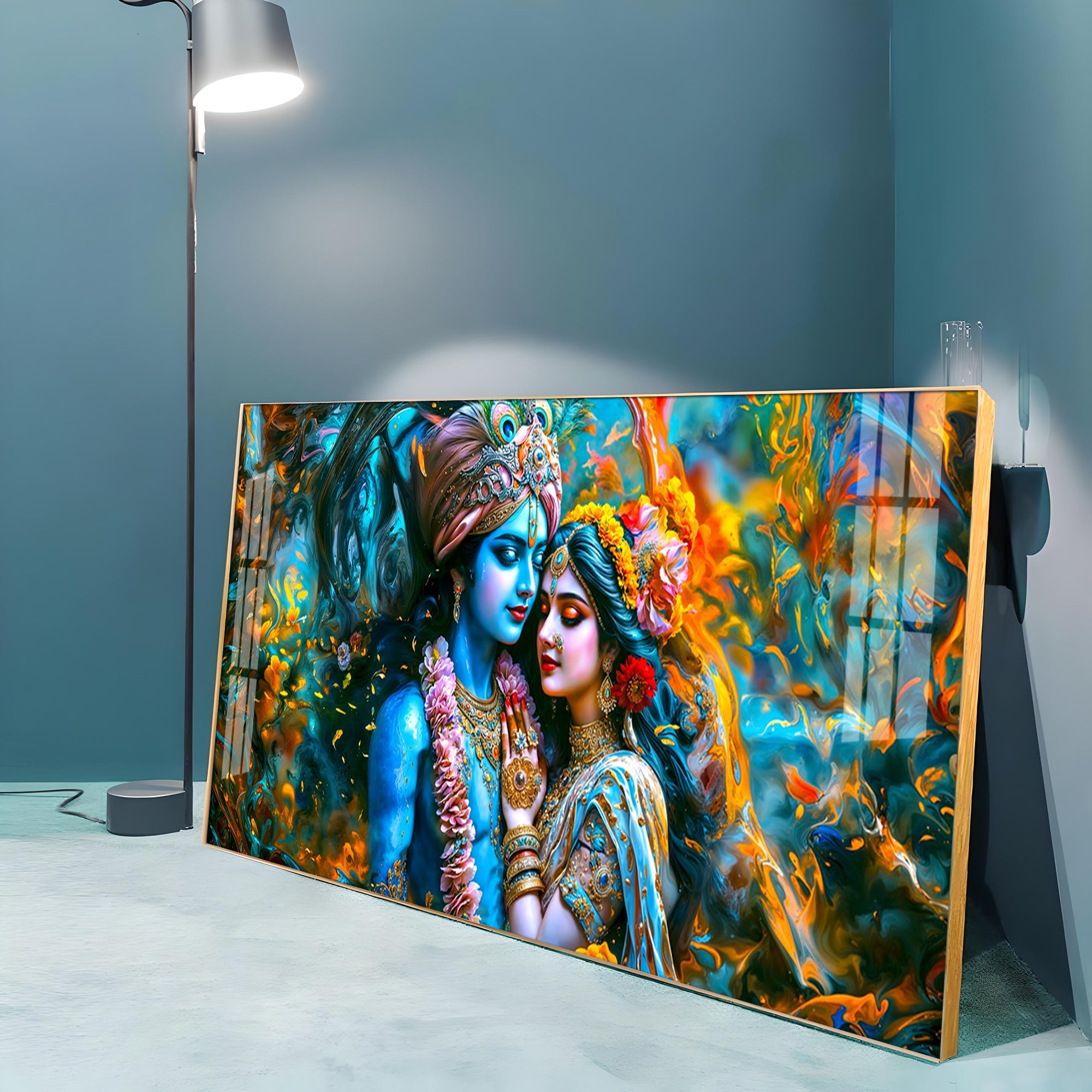 Shree Krishna Harmony Premium Acrylic Horizontal Wall Art