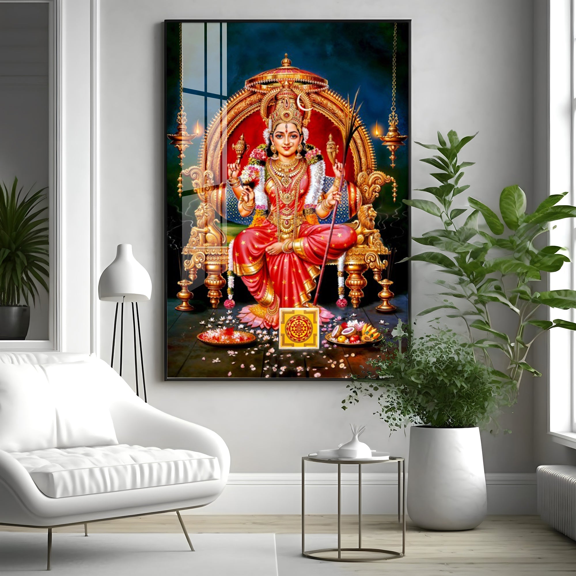 God Lalita Sahasranamadess Premium Acrylic Vertical Wall Art