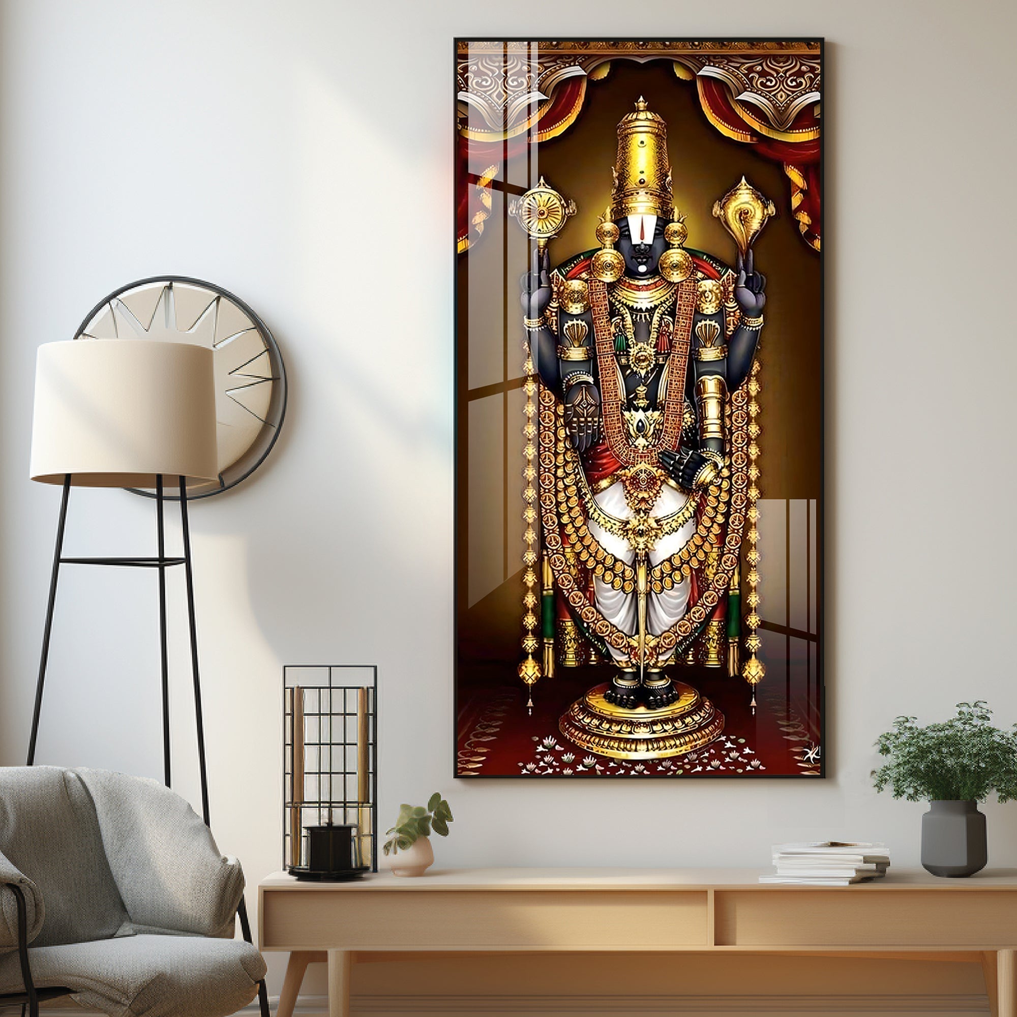 Deity of Happiness Premium Acrylic Vertical Wall Art