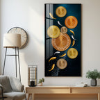 Carp Lotus Pond Premium Acrylic Vertical Wall Art