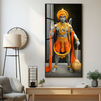 Cheeranjivi Hanuman Premium Acrylic Vertical Wall Art