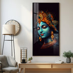 Lord Shree Krishna Premium Acrylic Vertical Wall Art