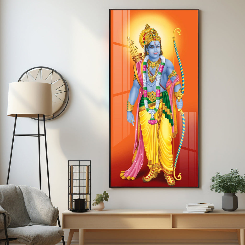 Lord Shri Ram Premium Acrylic Vertical Wall Art