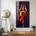 Shiva Trishula Premium Acrylic Vertical Wall Art