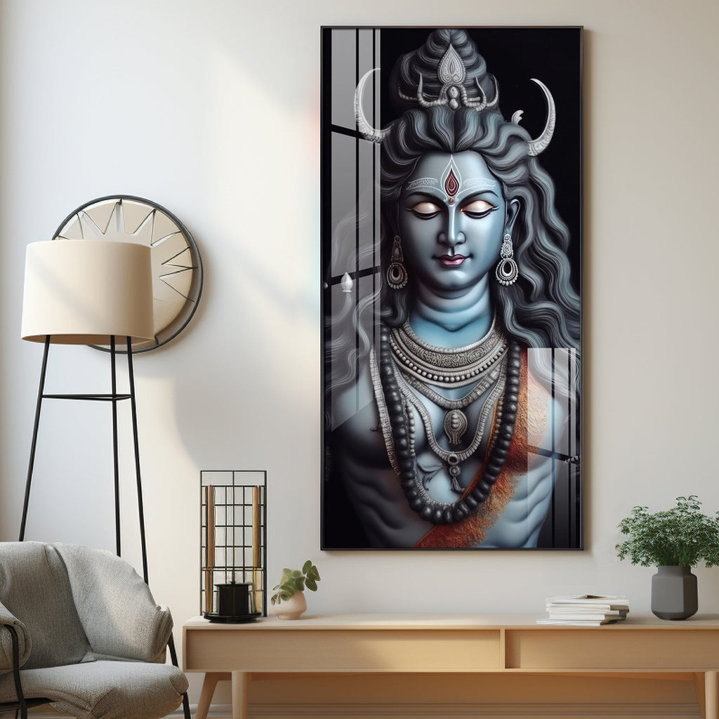 Shiv Shankar Premium Acrylic Vertical Wall Art