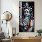Shiv Shankar Premium Acrylic Vertical Wall Art