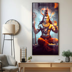 Har Har Mahadev Premium Acrylic Vertical Wall Art