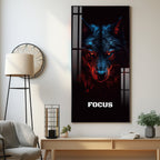 Alpha Wolf Premium Acrylic Vertical Wall Art