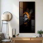 Lord Krishna Premium Acrylic Vertical Wall Art