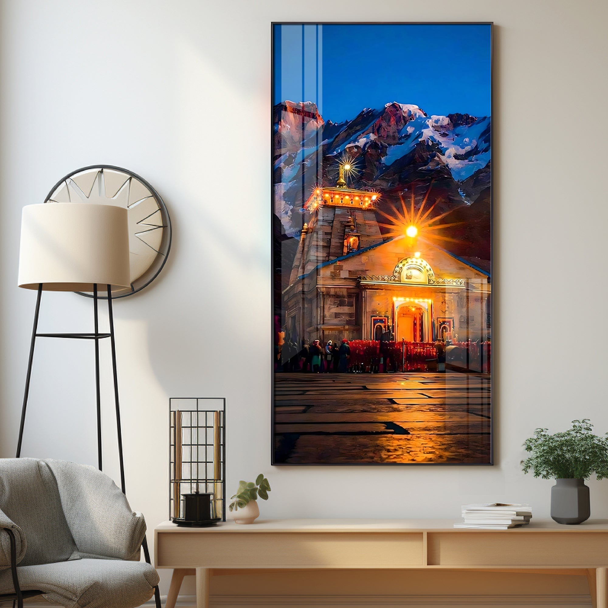Kedarnath Dham Premium Acrylic Vertical Wall Art
