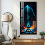 Jai Mahakal Premium Acrylic Vertical Wall Art